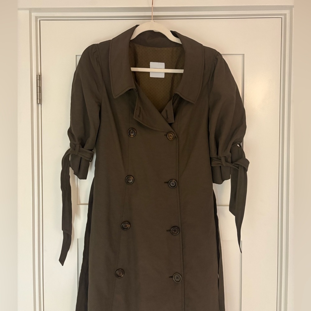 Moschino Double-Breasted Trench Coat Sz 8 - Picture 6 of 10